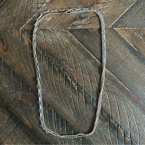 NWOT AllSaints Long Double Layered Chain Necklace, Mixed Metal, Gold / Silver